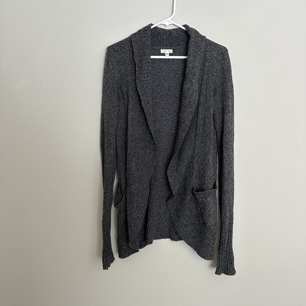 Silence + Noise Urban Outfitters Charcoal Grey Marled Open Front Cardigan Small